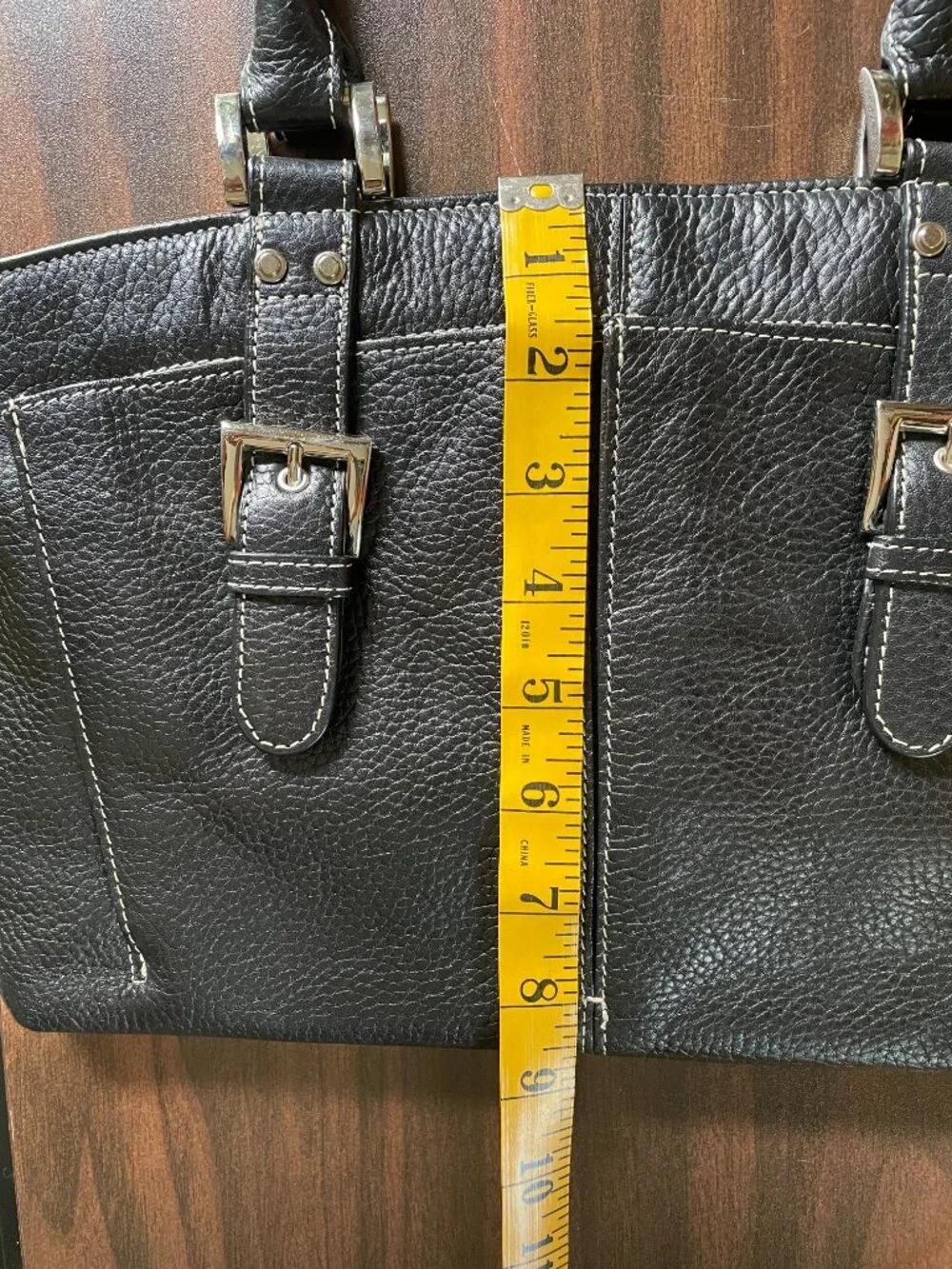 Tignanello Genuine Leather Pebbled Shoulder Handbag